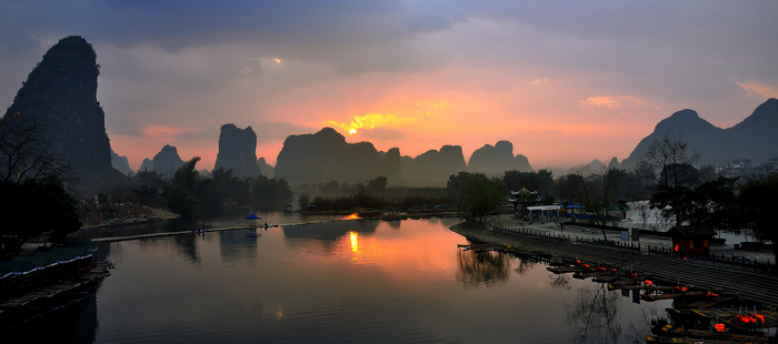 阳朔遇龙河晨曦 摄影 阳朔咕噜