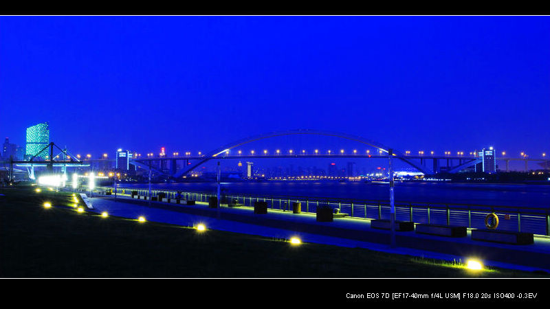 滨江大道黄昏+淮海路夜景 摄影 海上随风