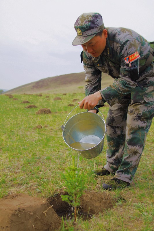 植树的军官 摄影 坝上人家