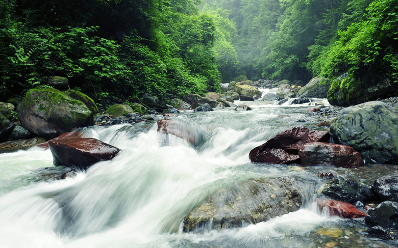 山间流水 摄影 知行合二