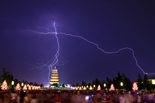 雷惊雁塔 摄影 活着就得折腾