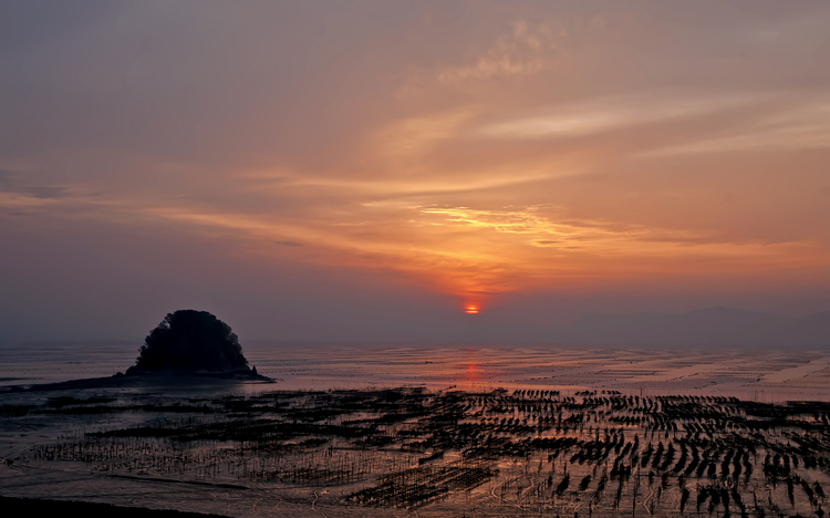 海滨日出 摄影 偷眼看世界