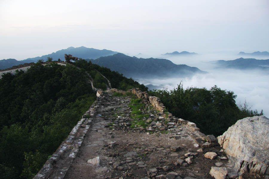 箭扣牛角边长城 摄影 沉积岩