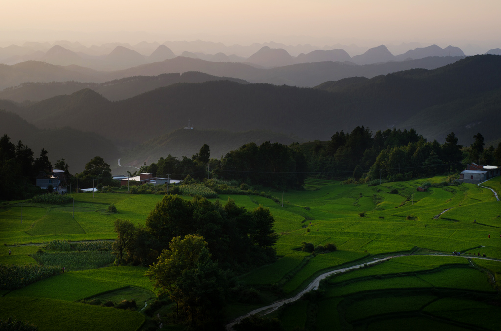 乡村夕晖 摄影 又见华南虎