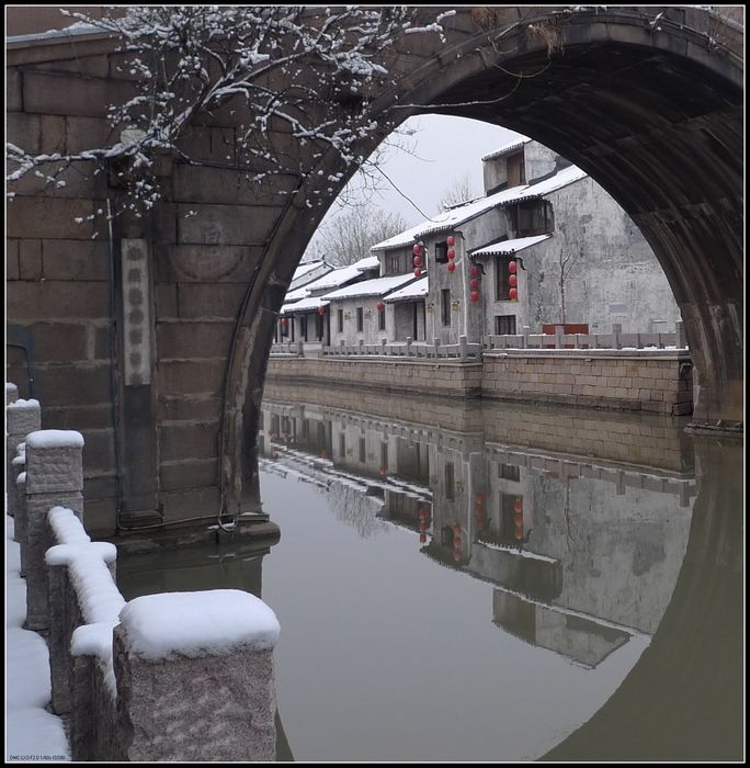 《清明桥残雪》 摄影 邹鹏程