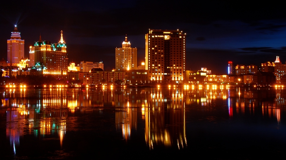 满洲里夜景 摄影 一路无为