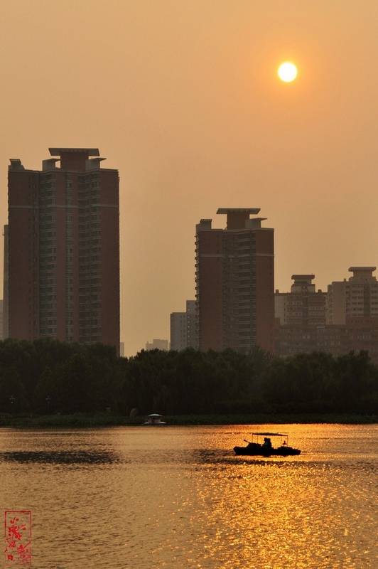 北京莲花池公园夕阳西下 摄影 暗香疏影.