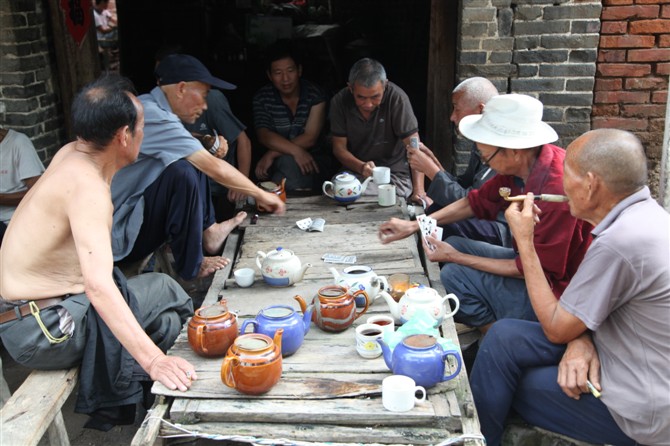 茶馆老人 摄影 漆园小巷