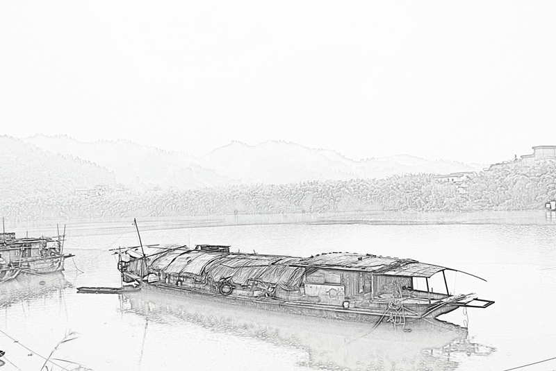 江边小景 摄影 竹海大观