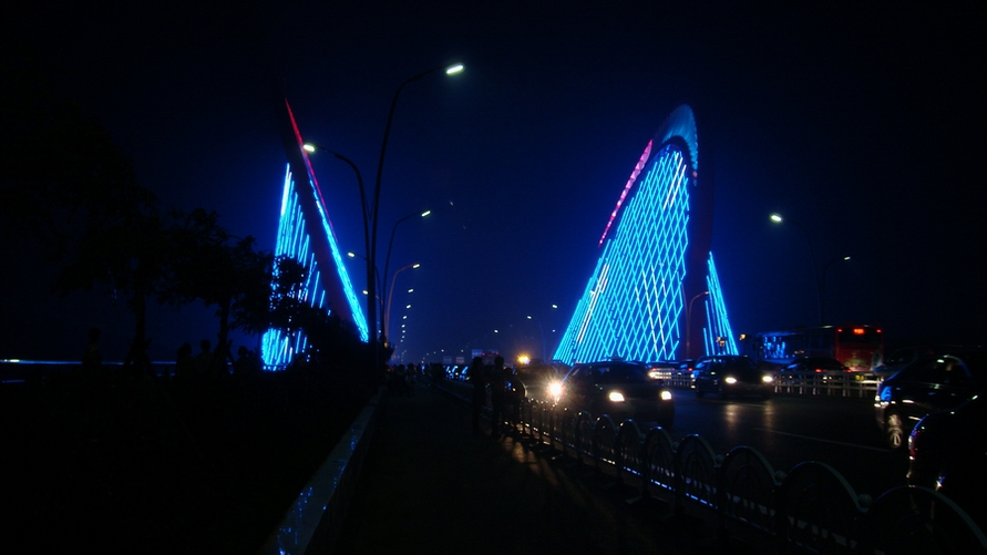 艾溪湖大桥夜景2 摄影 卡特兰