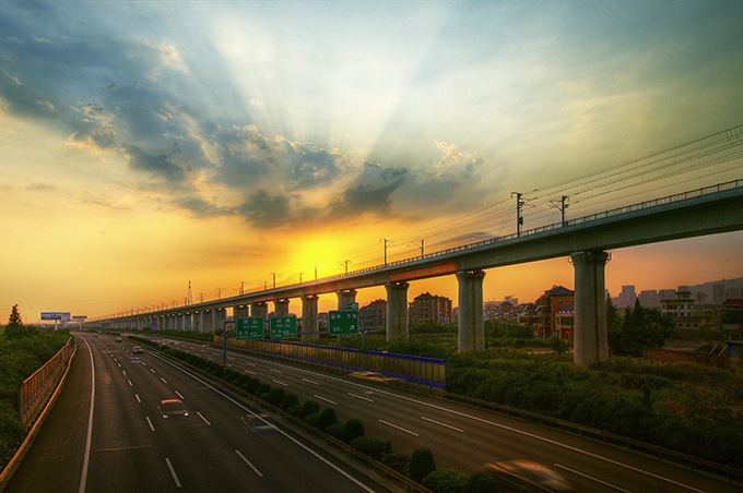 夕阳辉映 摄影 天地间