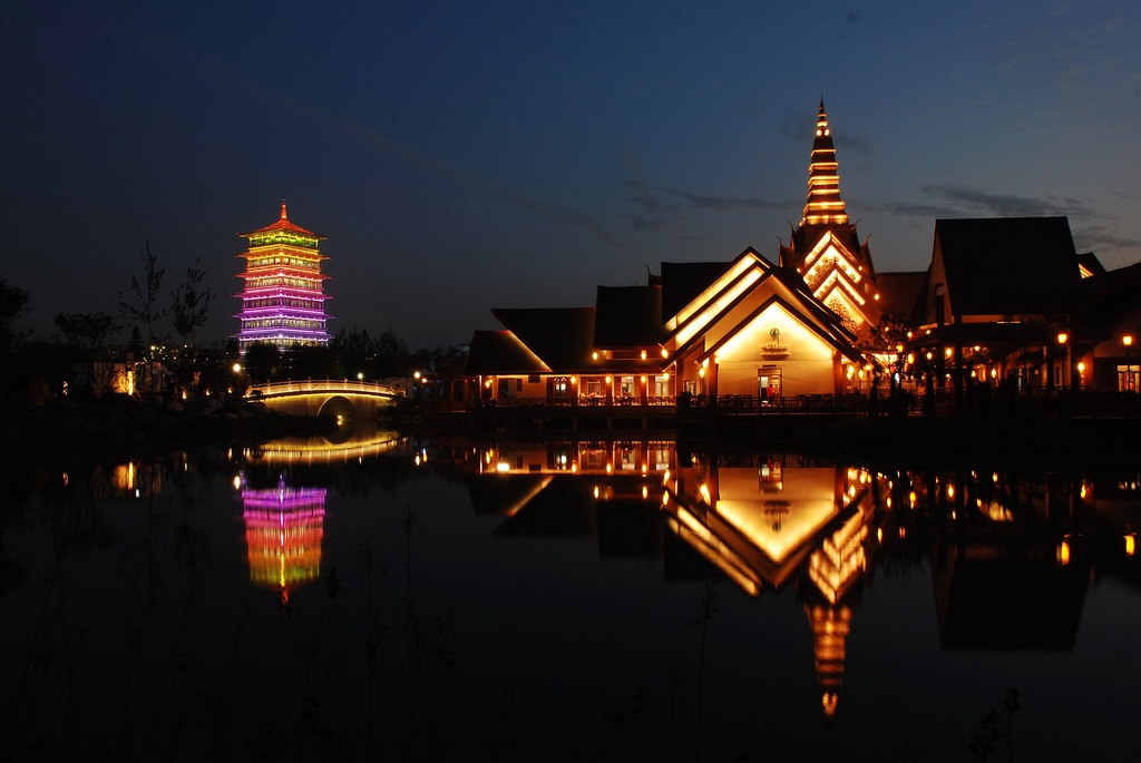 世界园艺博览会夜景 摄影 阳光灿烂中