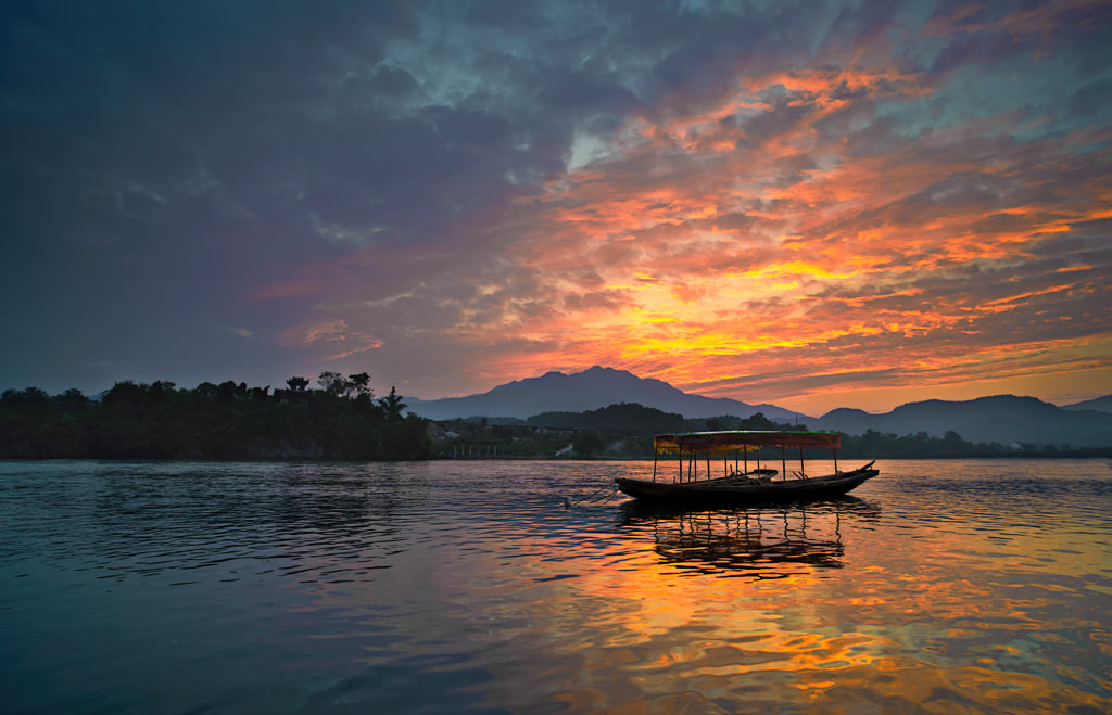 夕照桃花潭 摄影 bushiweiyin