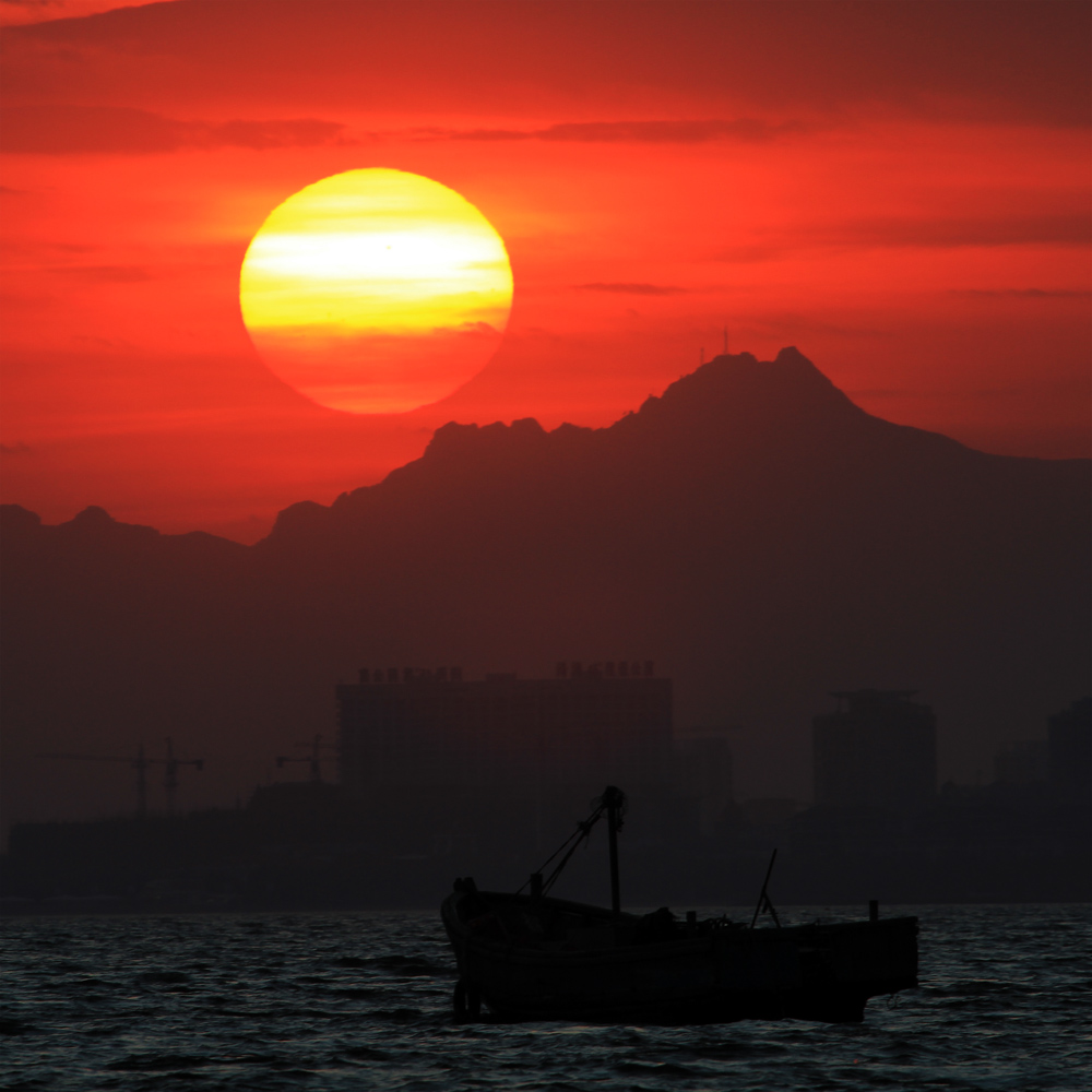 夕阳 摄影 淡--墨