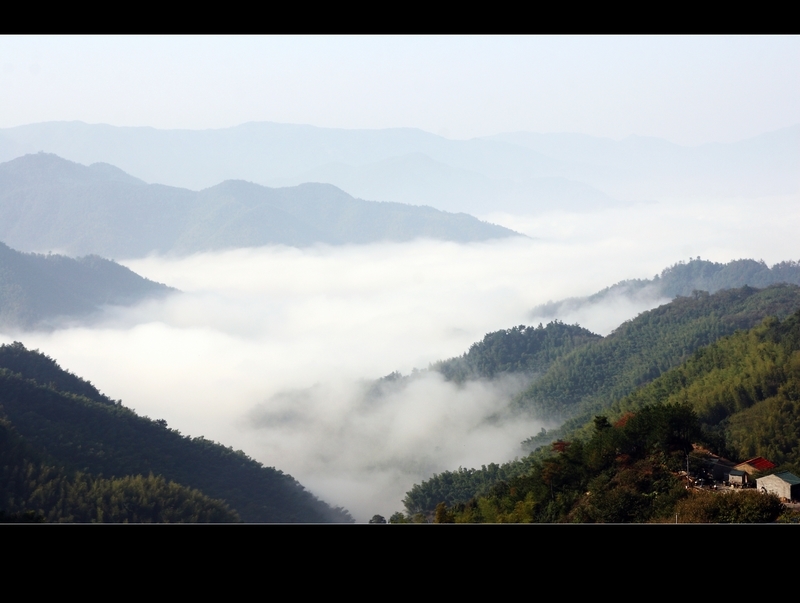 四明山。云雾 摄影 注意力