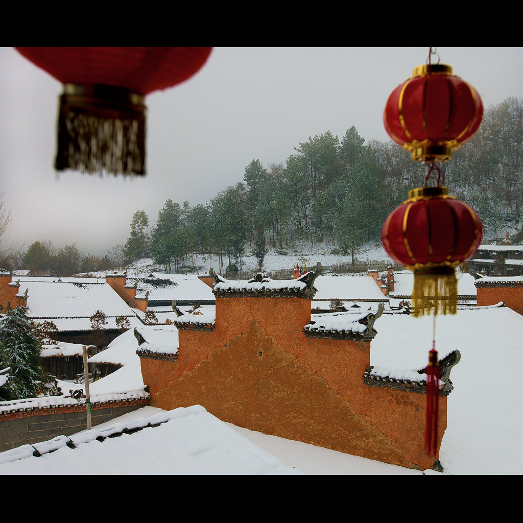 雪中的袁家寨 摄影 _yunfeifei_