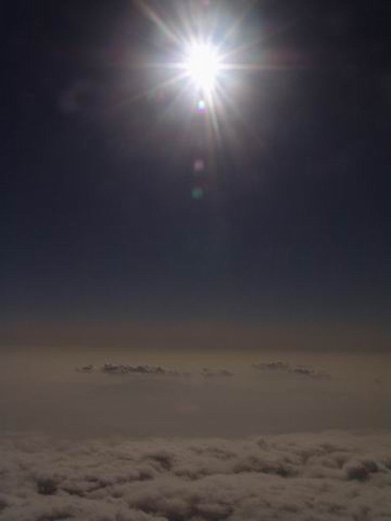 峨眉山金顶极光 摄影 天空的蓝天