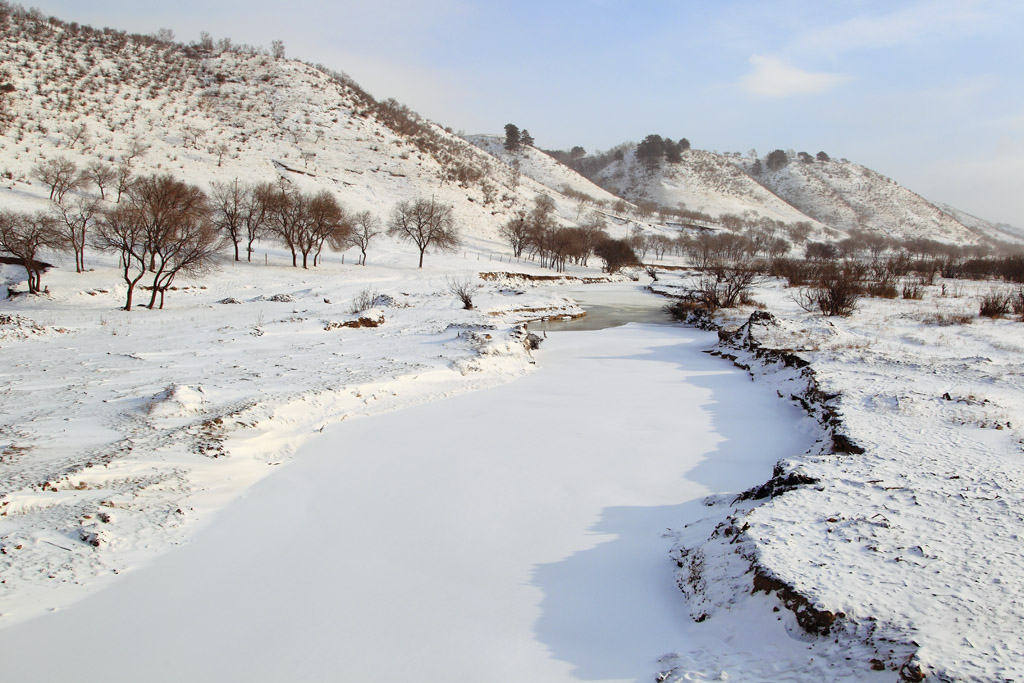 冬雪中的小河 摄影 湛思