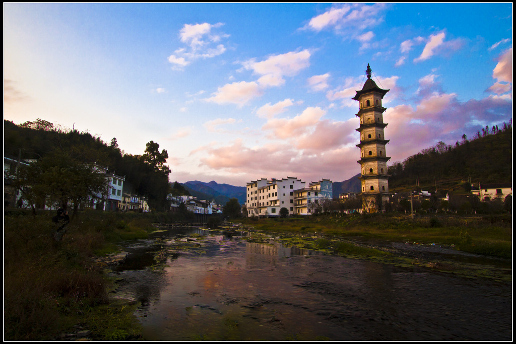 夕照龙天塔 摄影 jp刘