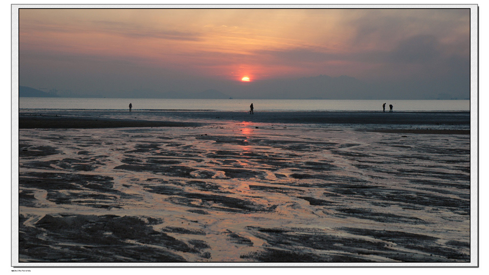 海滩夕晖（3） 摄影 瞬间世界