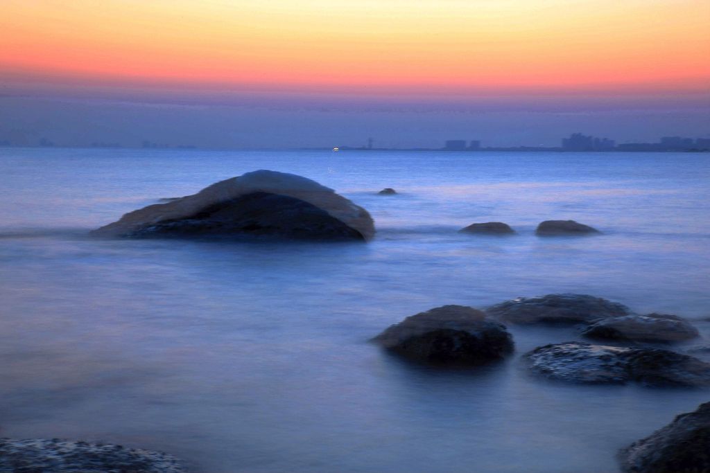 北戴河的冬天-8 戴河暮色 摄影 柏岩