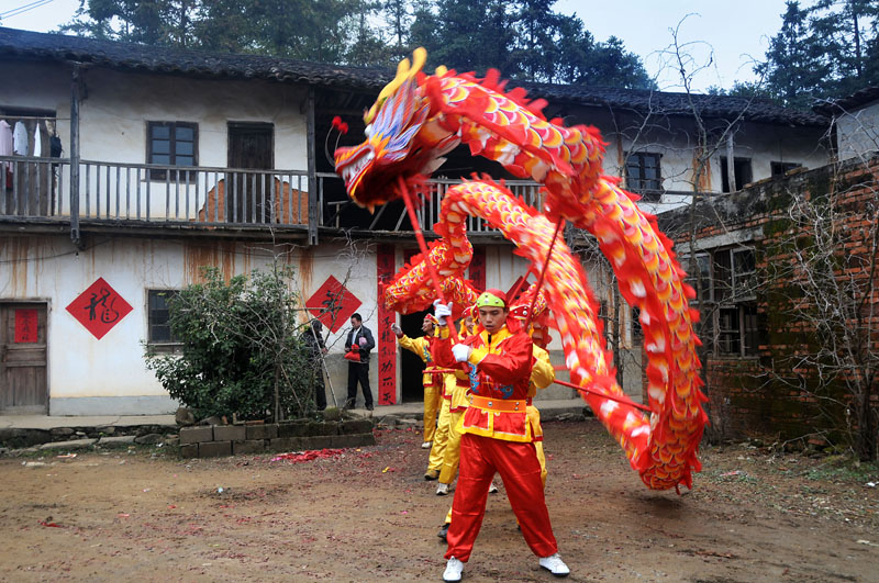 龙进农家降吉祥 摄影 时颖