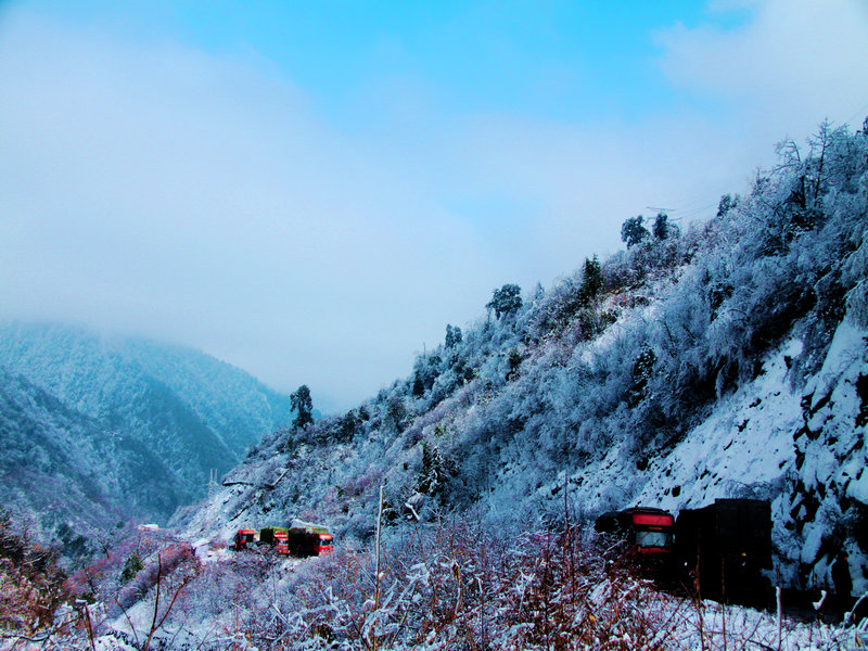 二郎山雪景 摄影 尼玛扎西