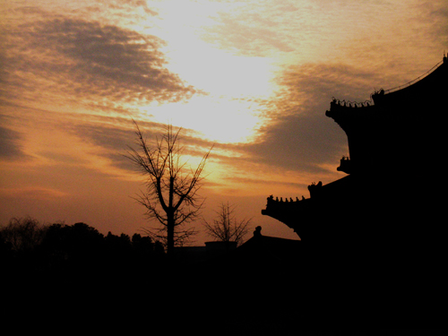 夕阳照古寺2 摄影 老王