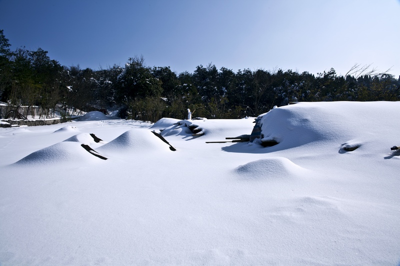 雪景 摄影 左手倒影