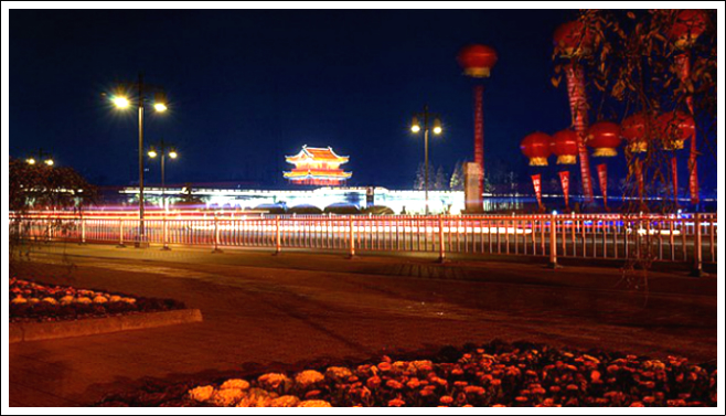 荆州东门夜景 摄影 勤劳农夫