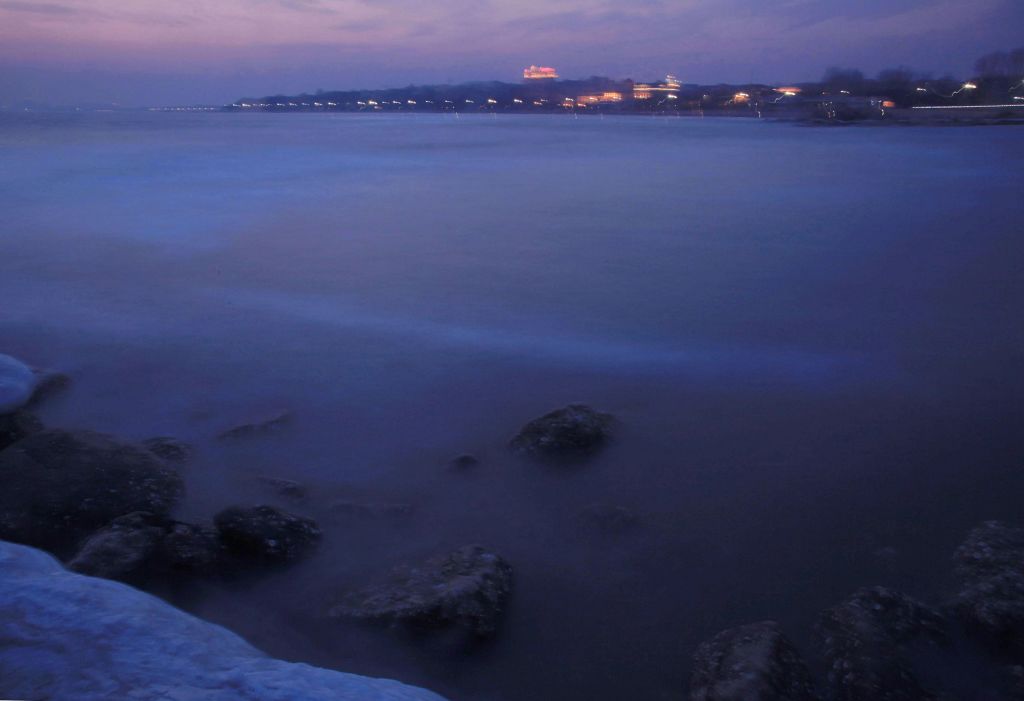 渤海湾的夜色 摄影 柏岩