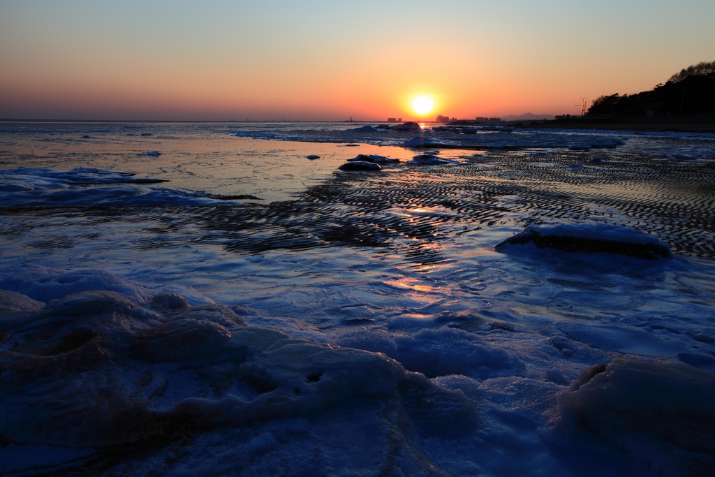 冰海夕阳 摄影 风清月朗