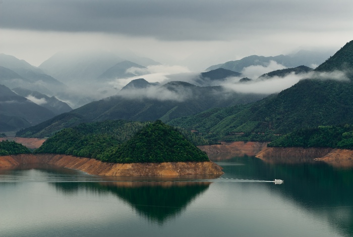 湖光山色 摄影 烂柯山