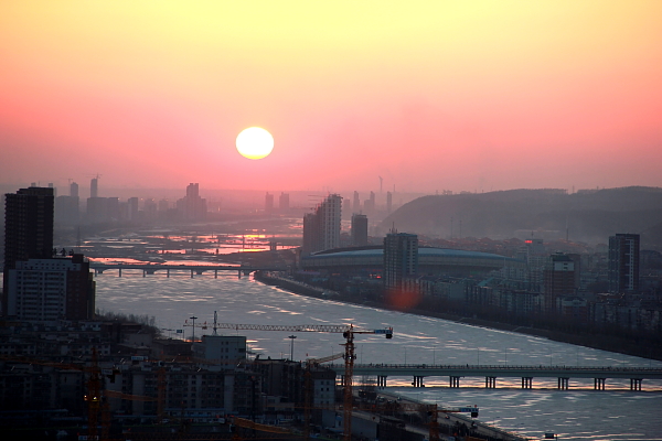 浑河夕阳 摄影 大沟知青