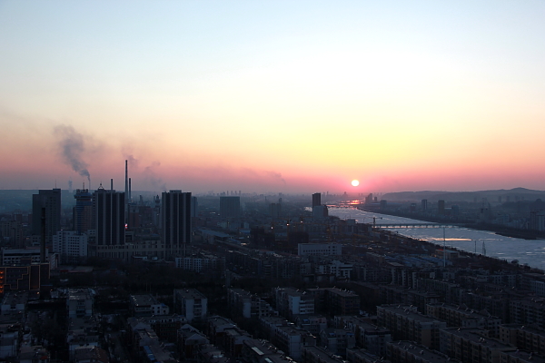 浑河夕阳 摄影 大沟知青