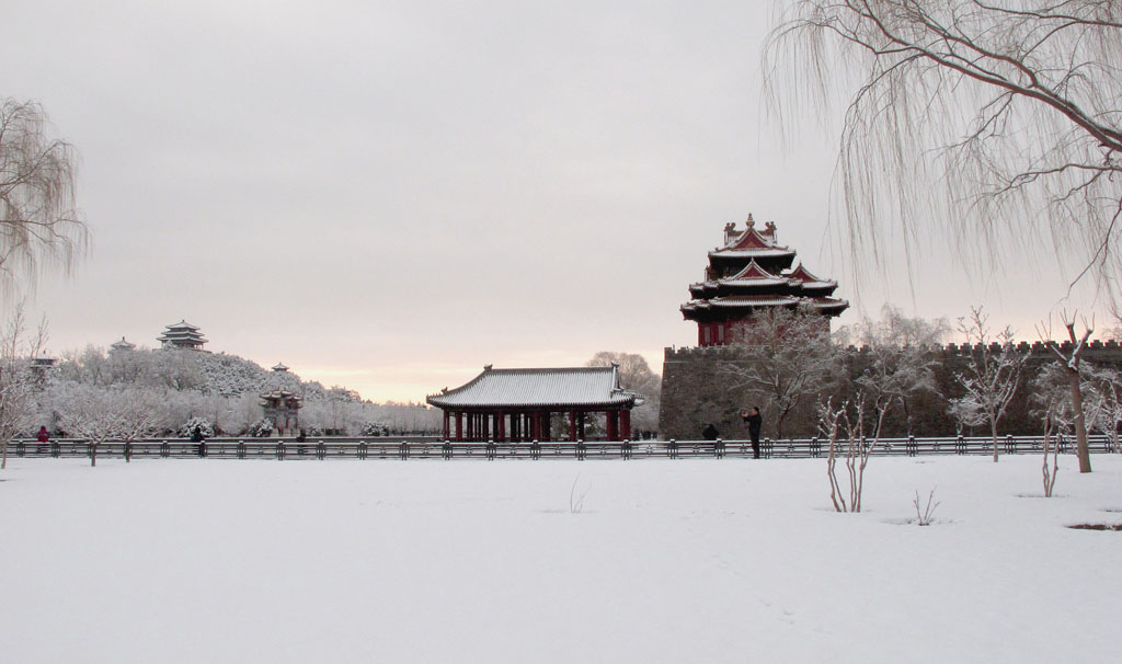 春雪映角楼 摄影 梦幻彩虹