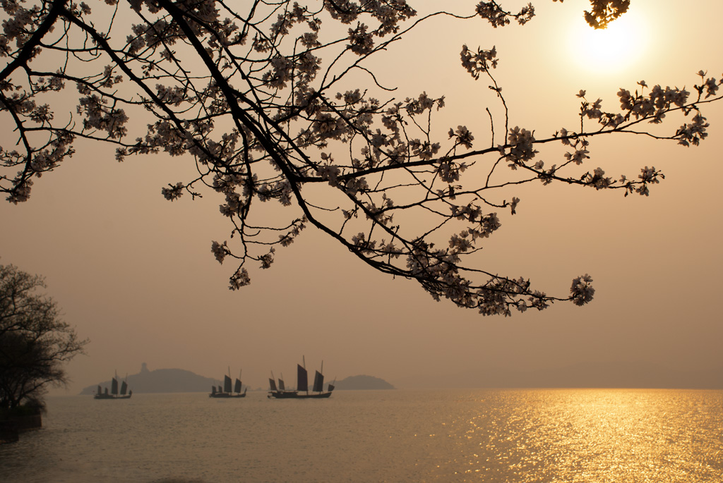 太湖夕阳 摄影 小红椒