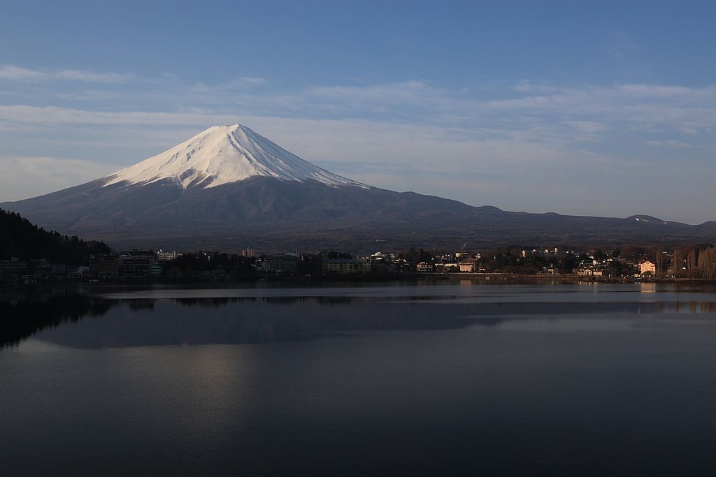 河口湖映照富士山 摄影 记忆元素