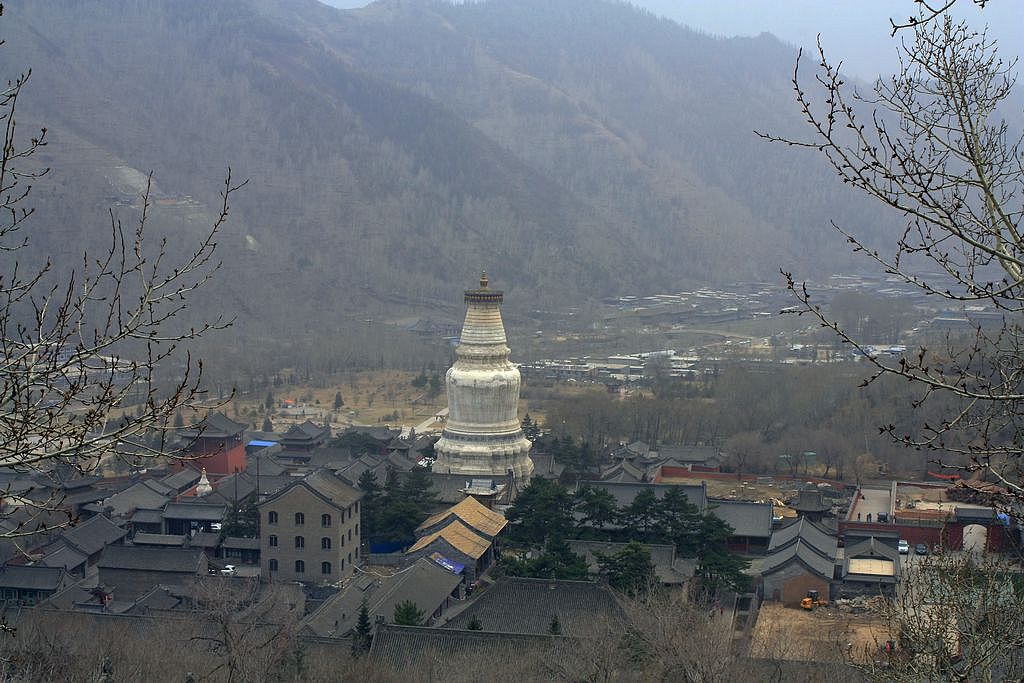 白塔寺全景 摄影 蓝色皮皮