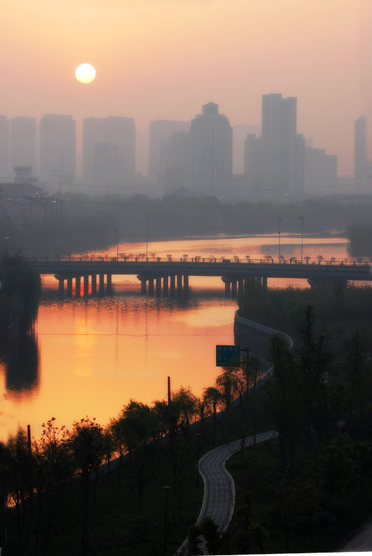 运河晨景 摄影 禾子