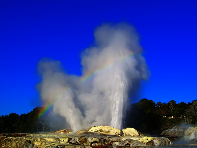 新西兰 火山喷泉 摄影 时影时现