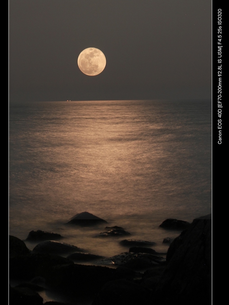 海上生明月(昨夜的超级月亮) 摄影 第五只目