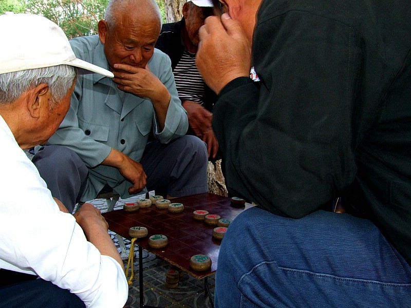 百姓生活，下棋 摄影 看风听雨