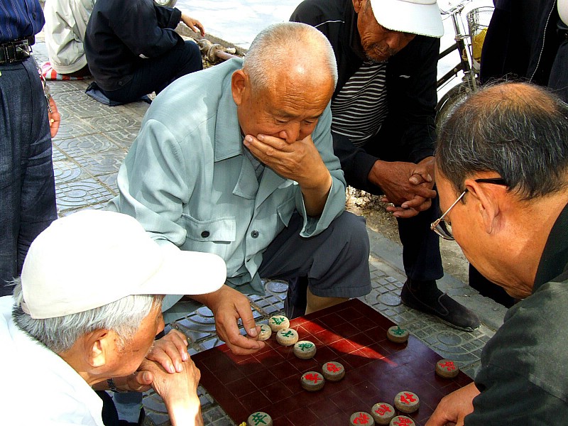 百姓生活，下棋 摄影 看风听雨