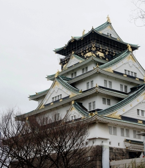 日本大阪城塔 摄影 赶闹忙