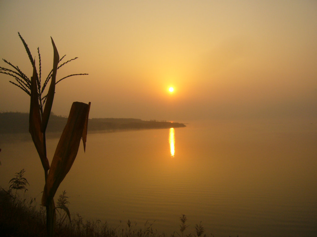 水库夕阳 摄影 mahongxia