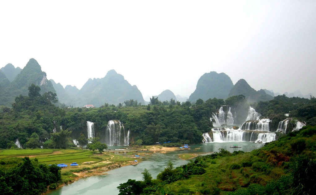 德天大瀑布全景（中越共享） 摄影 lishuyong