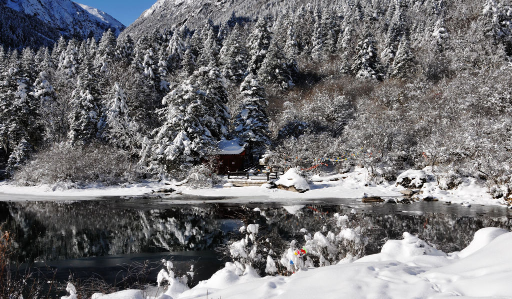 木格措 雪景 摄影 kddjg