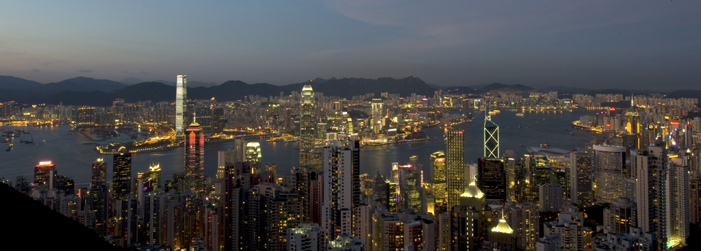 香港维多利亚港夜景 摄影 雁过留痕