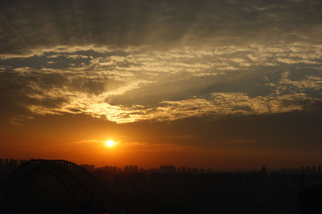 在家拍夕阳 摄影 渴望提高